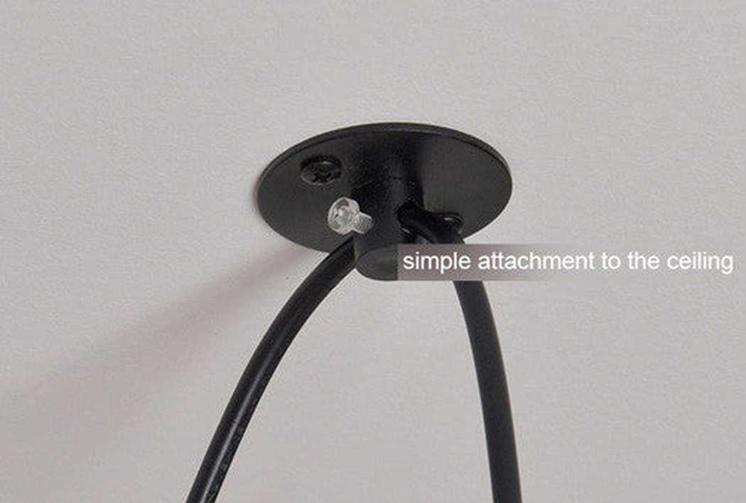 10 head Edison Bare Bulb Pendant Light Chandelier in Black - Image 7