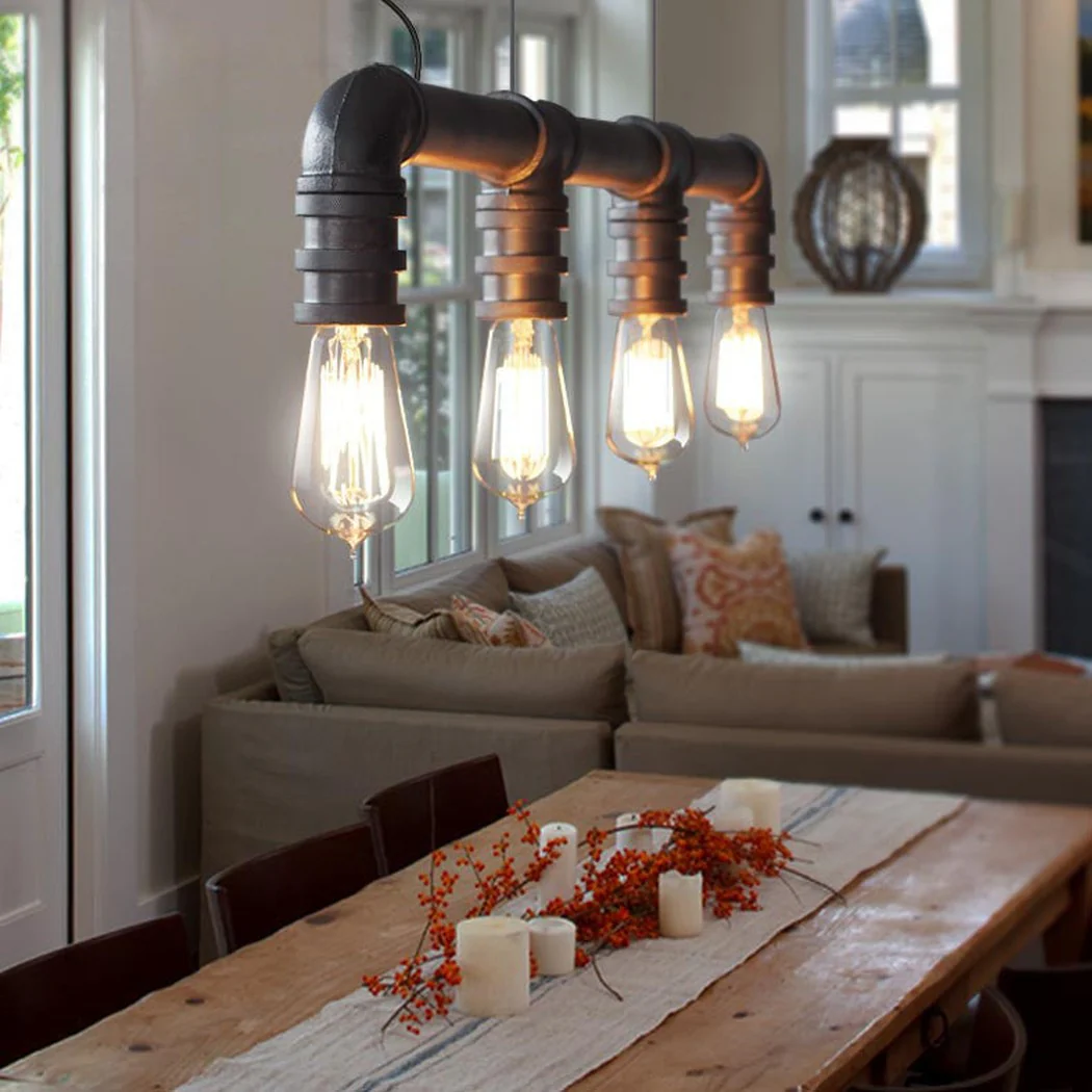 4 head water pipe industrial pendant light - Image 3