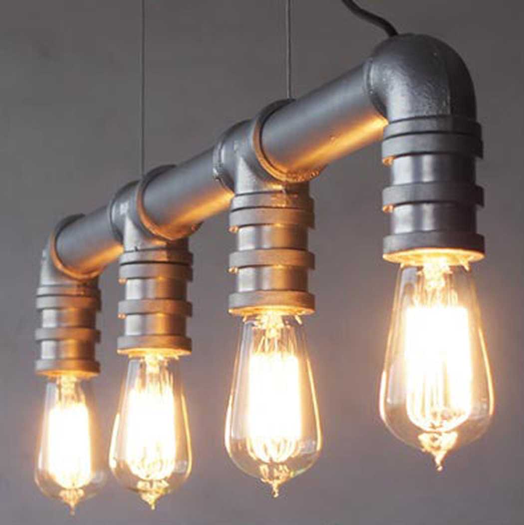 4 head water pipe industrial pendant light - Image 4