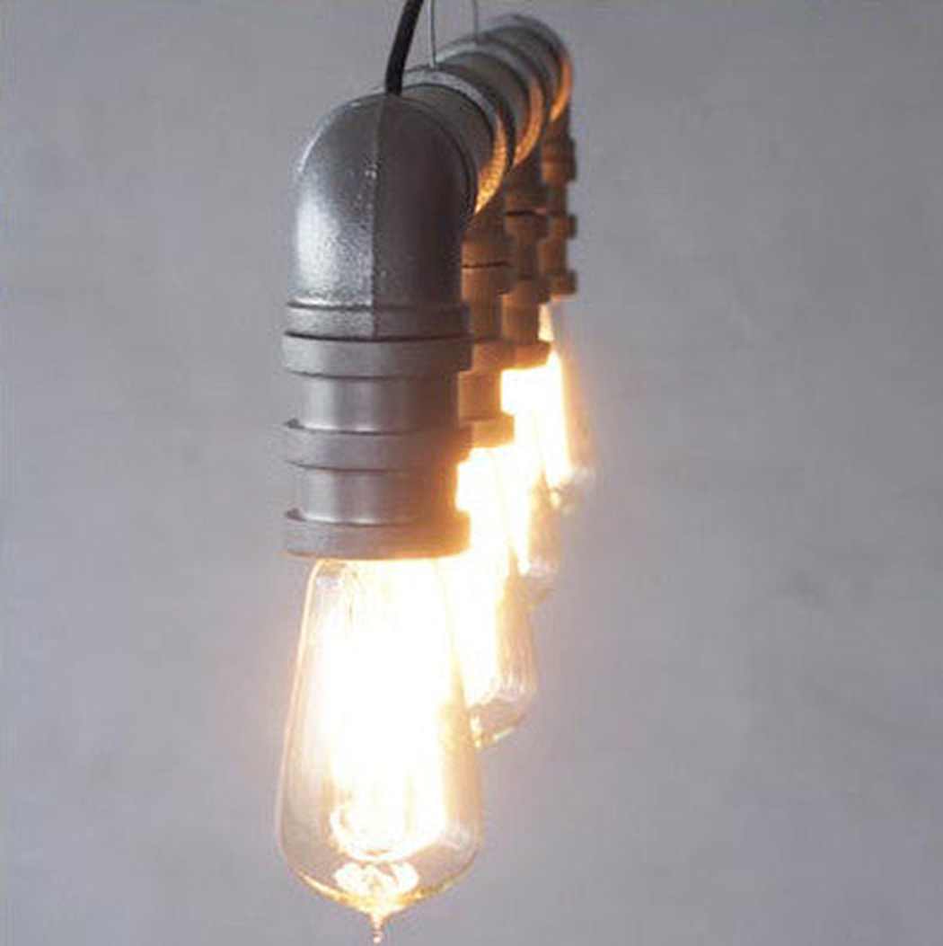 4 head water pipe industrial pendant light - Image 7