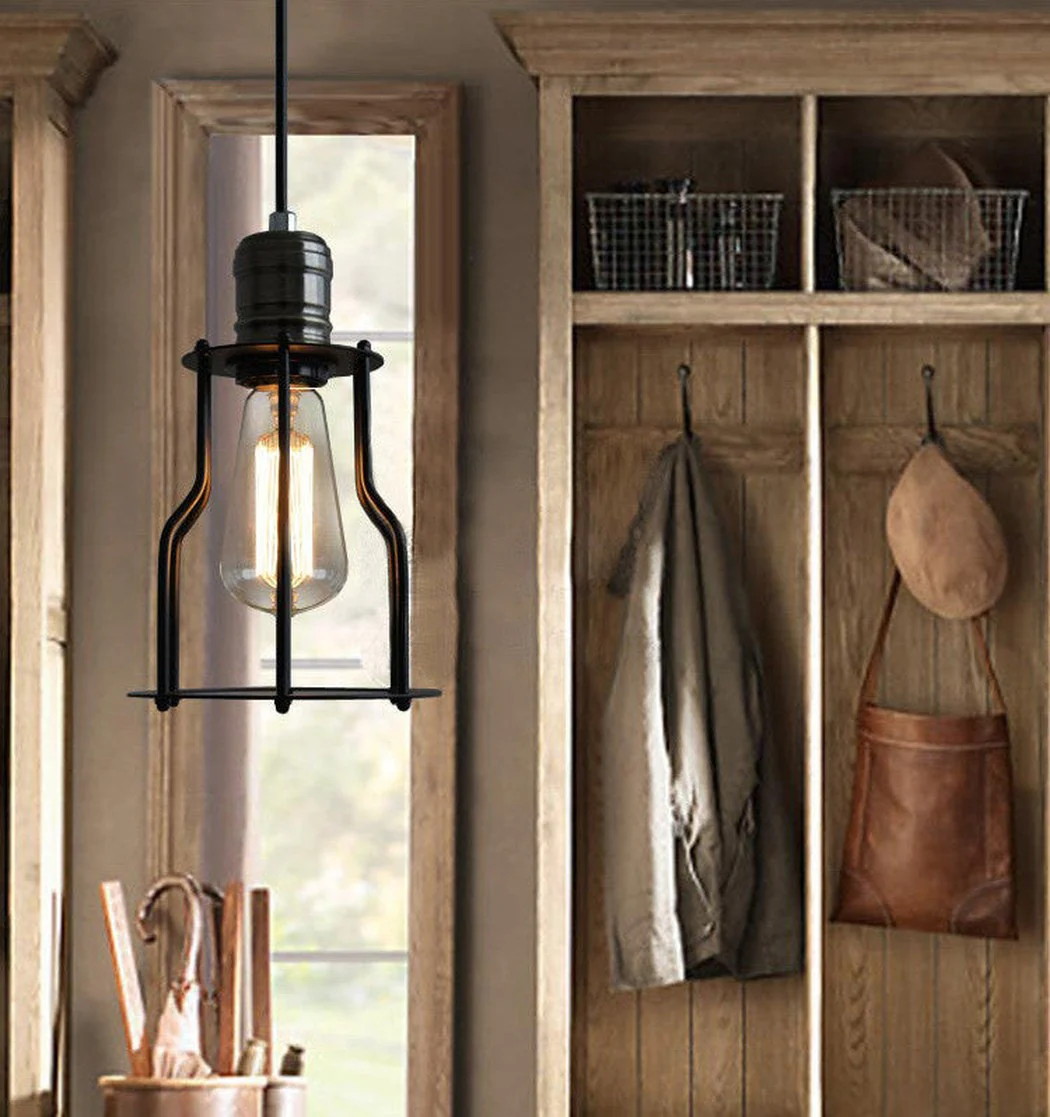 Industrial Wire Cage 6 Bulb Pendant Light - Image 3