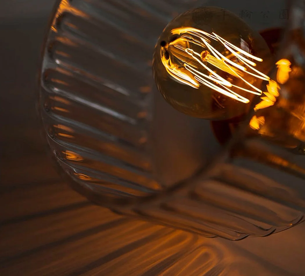 Adelaide Glass Mid Century Vintage look Brass Fitting Pendant Light - Image 6