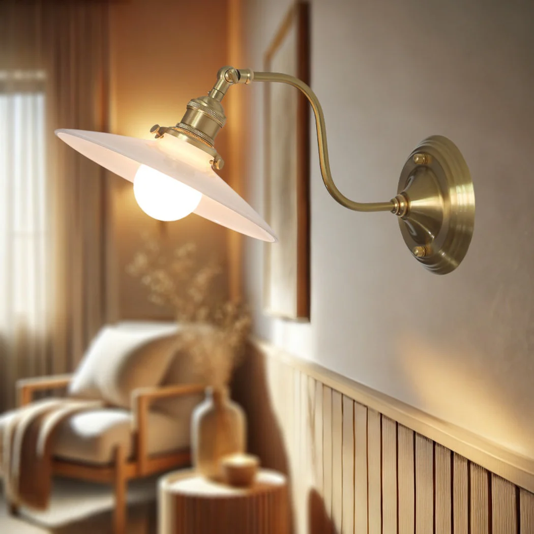 Alabaster Gooseneck Arm Wall Light - Image 4