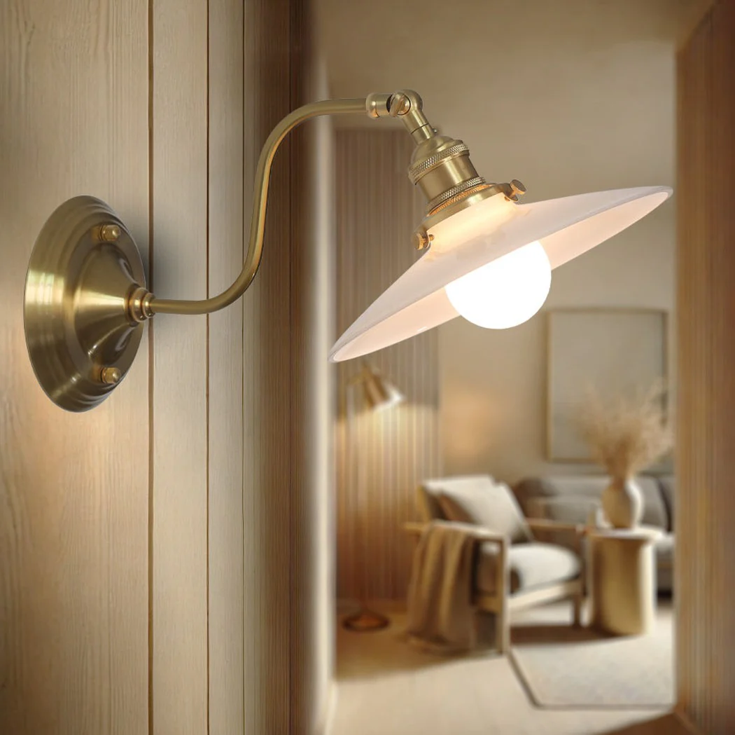 Alabaster Gooseneck Arm Wall Light - Image 5