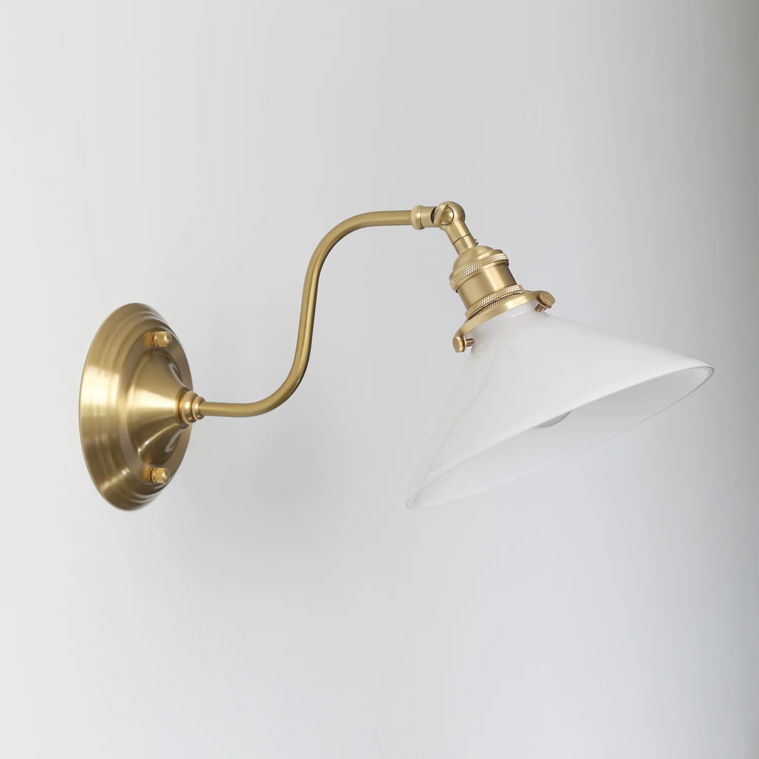Alabaster Gooseneck Arm Wall Light - Image 6