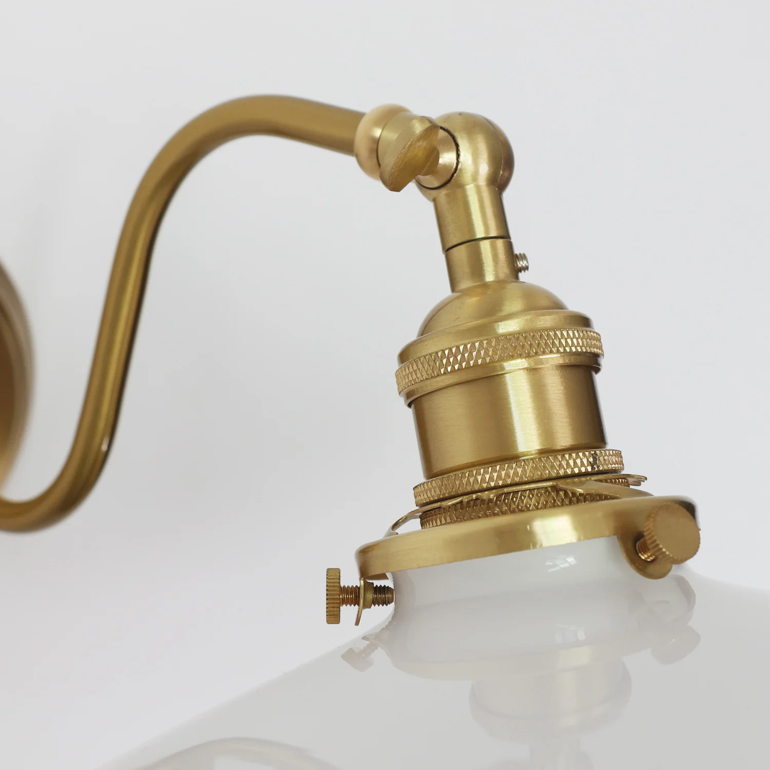 Alabaster Gooseneck Arm Wall Light - Image 9