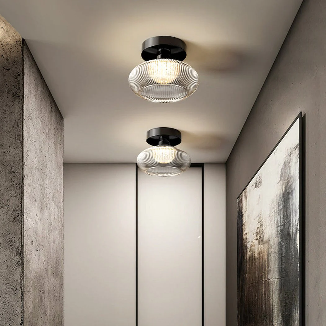 Alesund Art Deco Glass Fixed Ceiling Light - Image 6