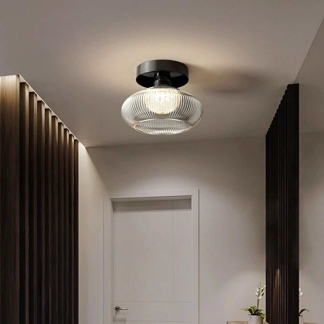 Alesund Art Deco Glass Fixed Ceiling Light - Image 7