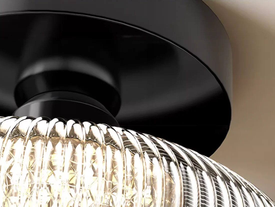 Alesund Art Deco Glass Fixed Ceiling Light - Image 8
