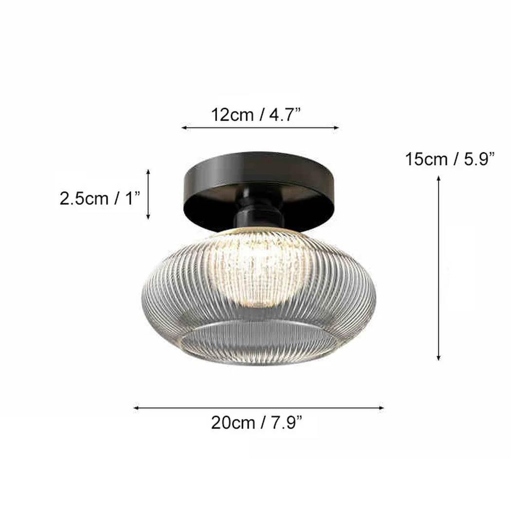 Alesund Art Deco Glass Fixed Ceiling Light - Image 9