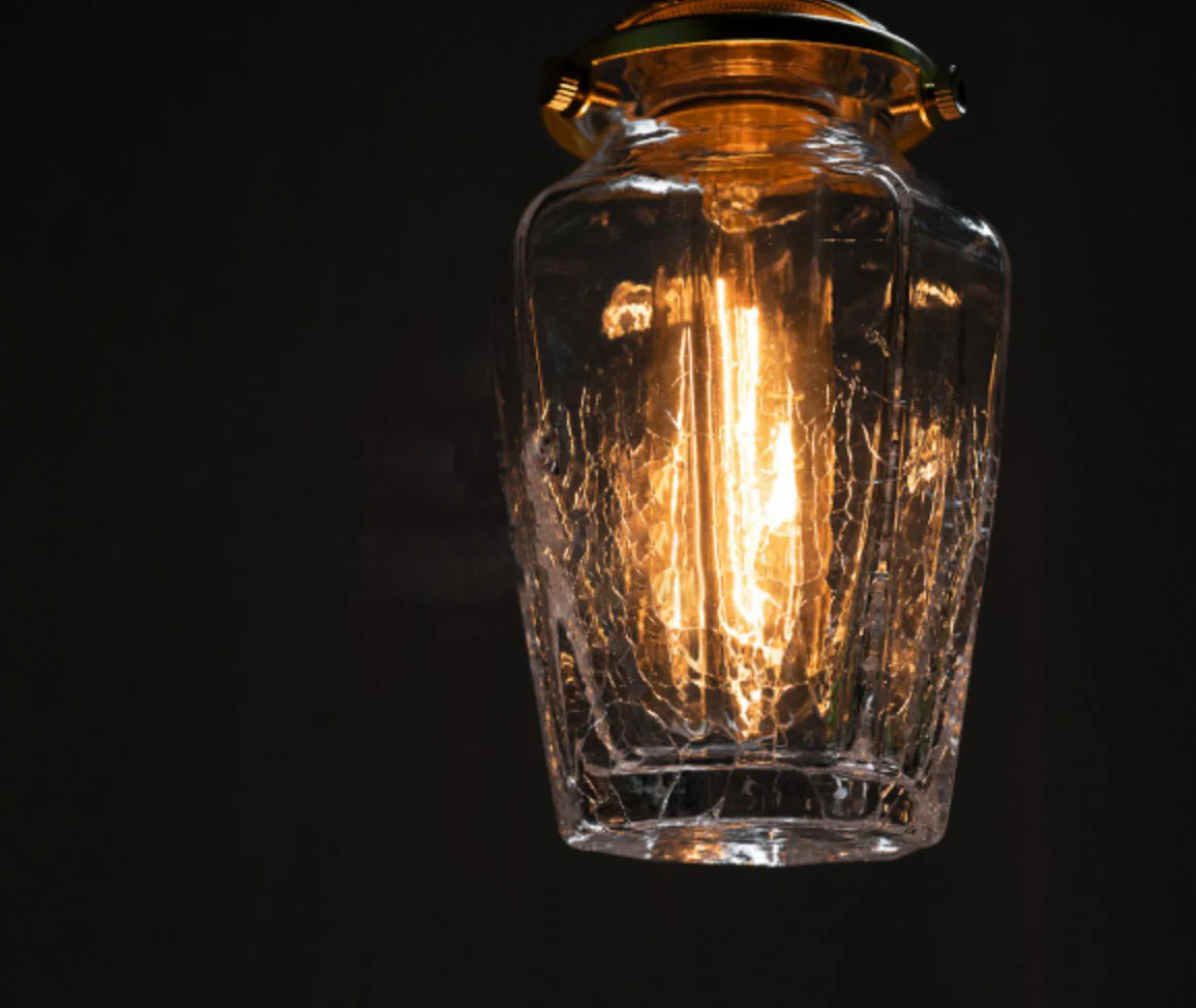 Alfred brass glass shade french country pendant light - Image 17