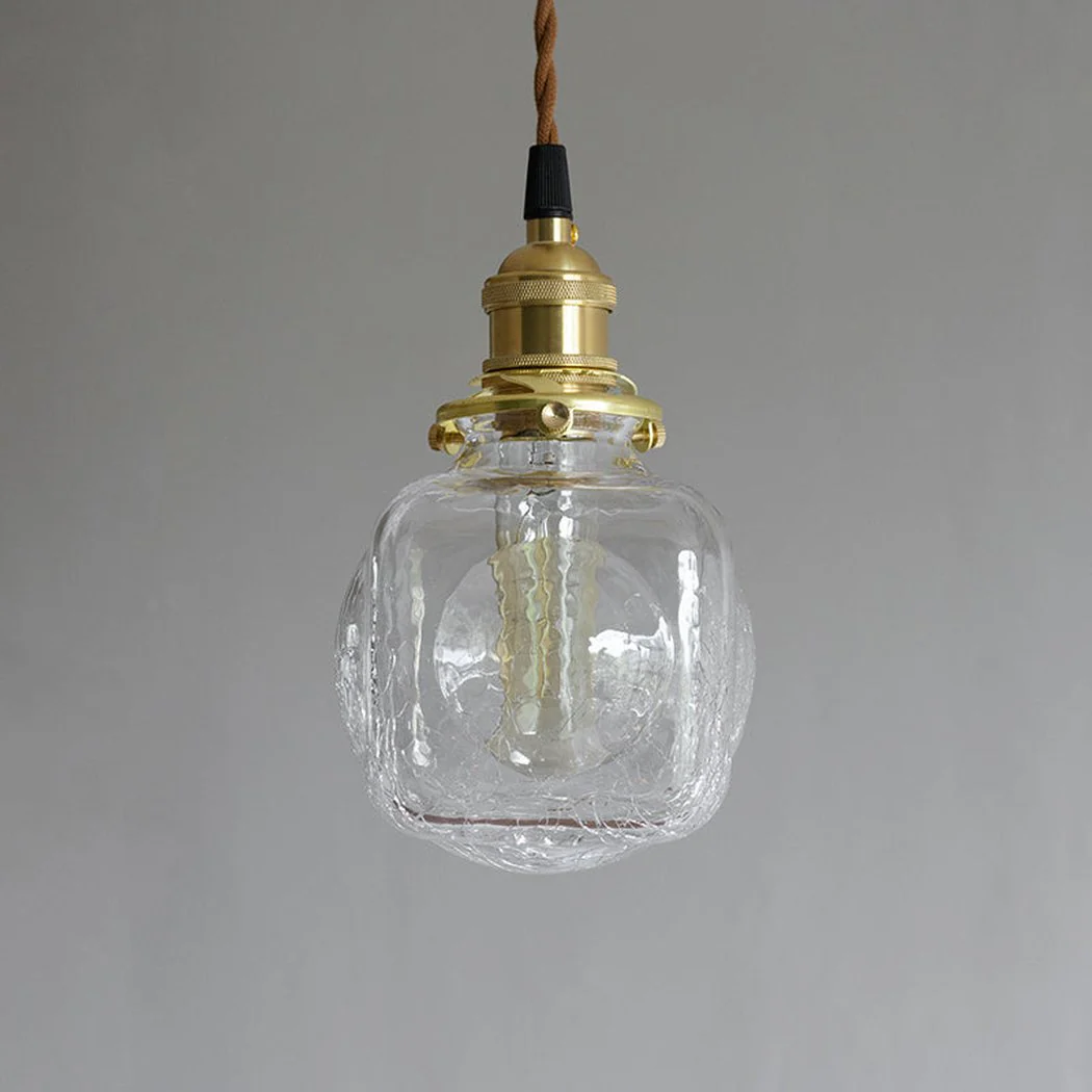 Alfred brass glass shade french country pendant light - Image 22