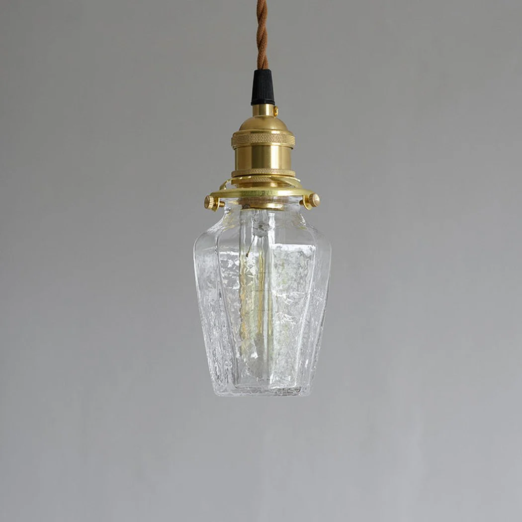 Alfred brass glass shade french country pendant light - Image 24