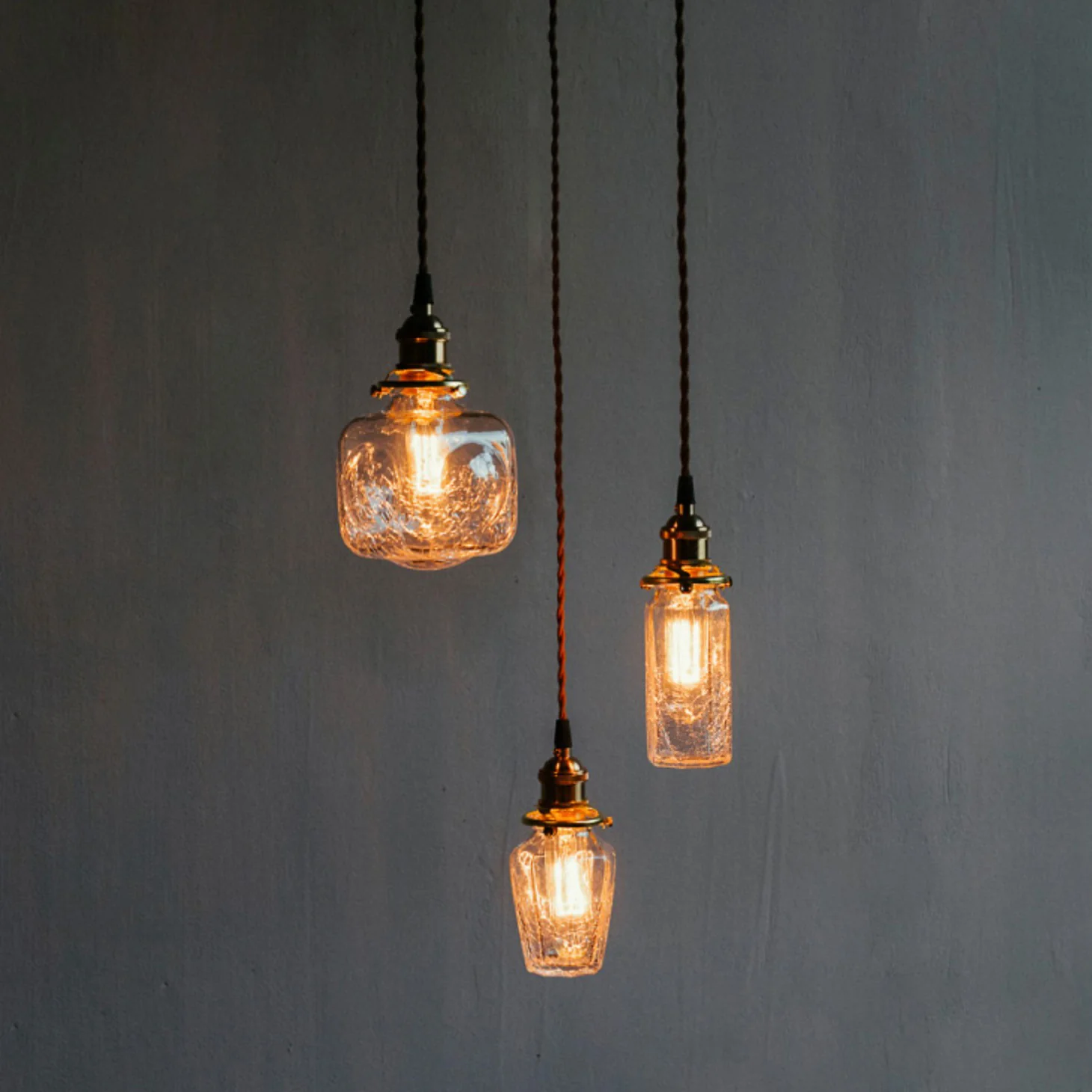 Alfred brass glass shade french country pendant light - Image 3