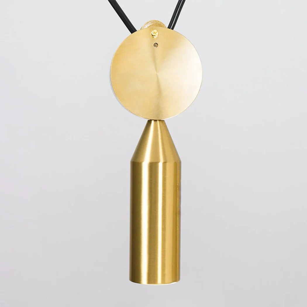 Amun Modern Pulley Brass Pendant Light - Image 5