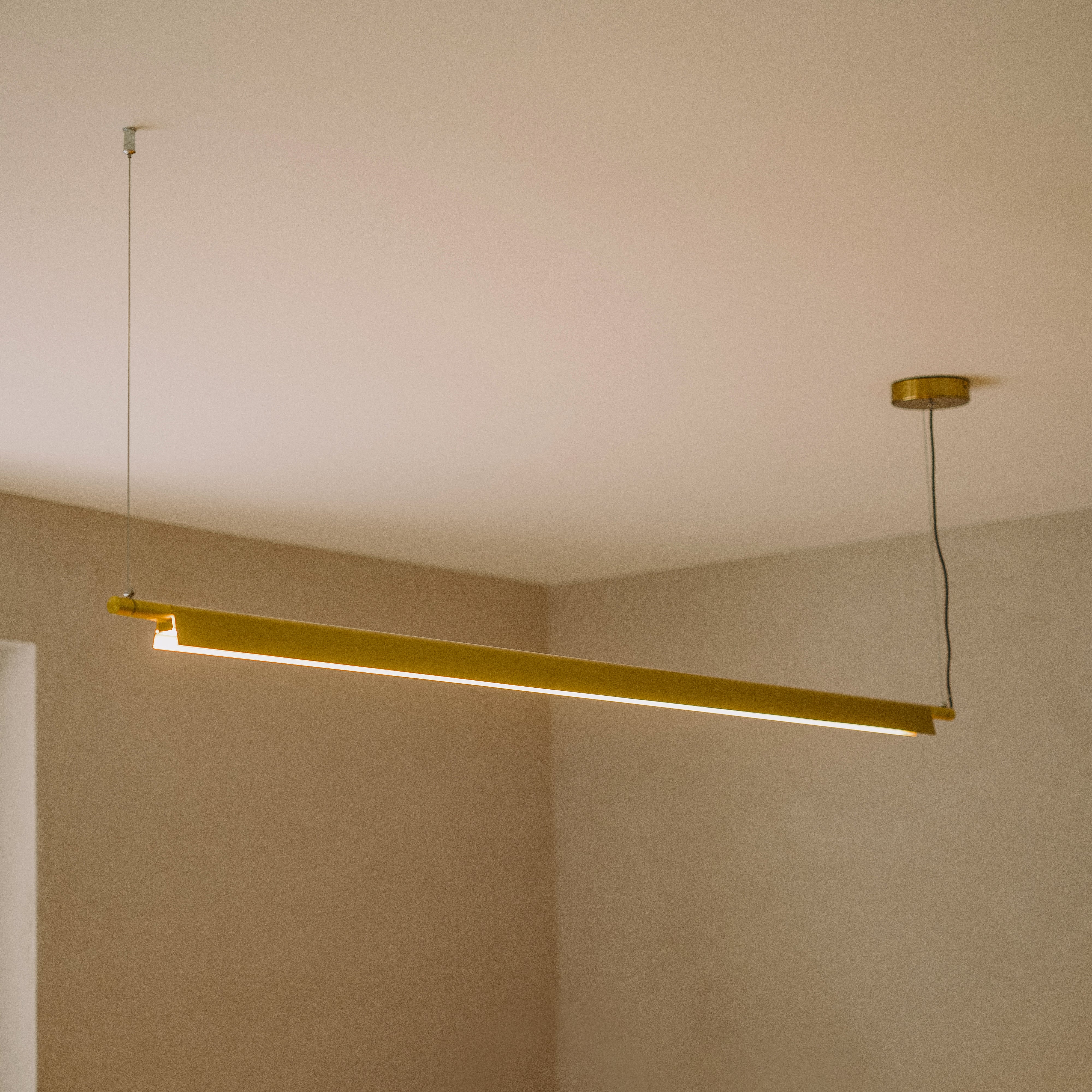 Ando Minimalist Line Brass Kitchen Island Pendant Light - Image 2