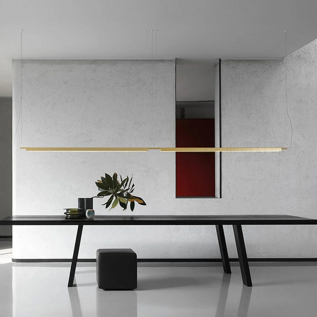 Ando Minimalist Line Brass Kitchen Island Pendant Light - Image 4