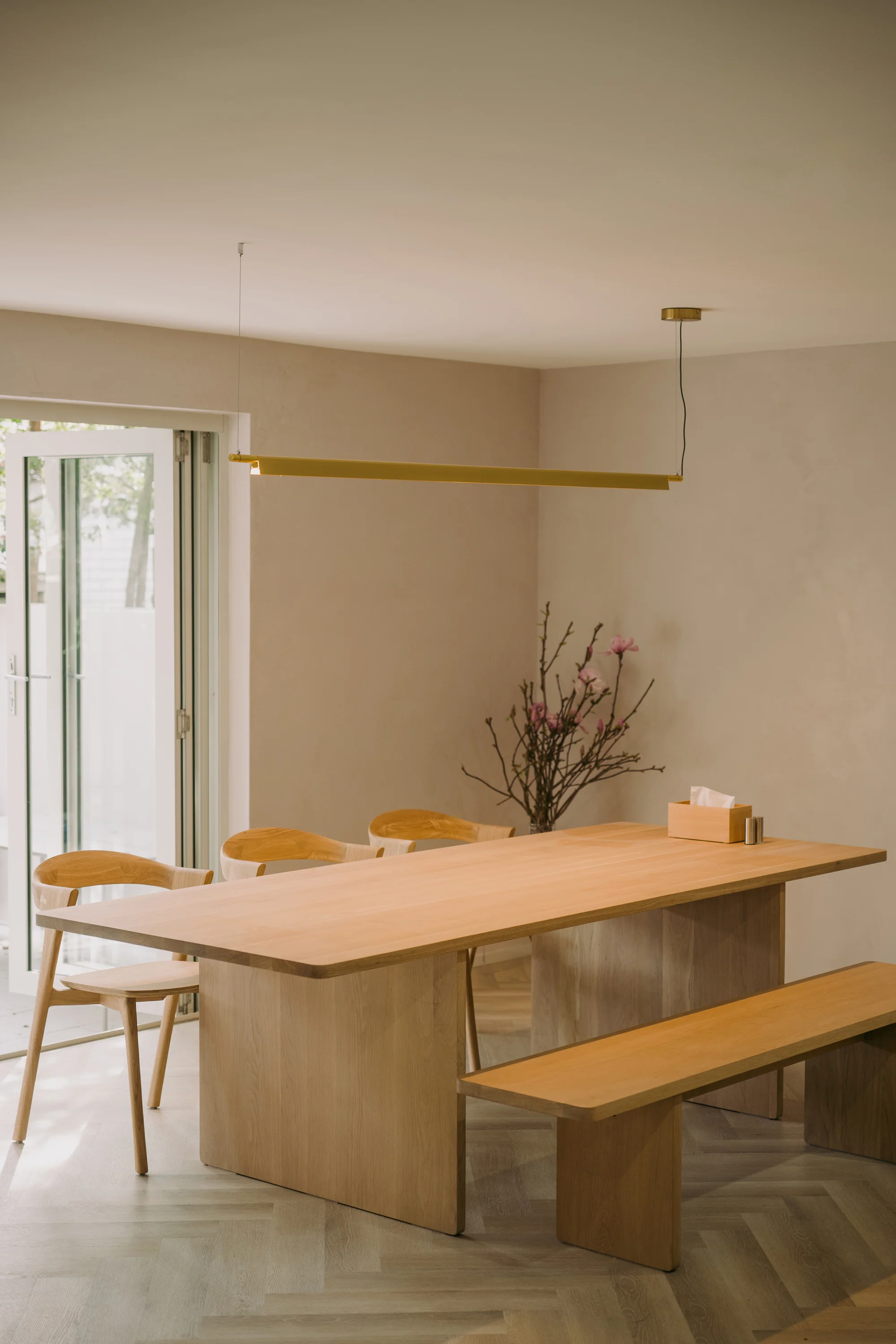 Ando Minimalist Line Brass Kitchen Island Pendant Light - Image 7