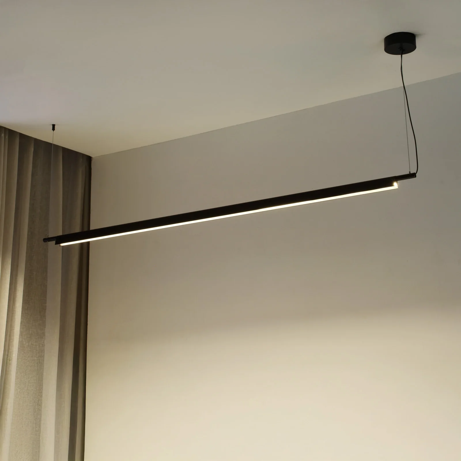 Ando Minimalist Line Black Kitchen Island Pendant Light - Image 2