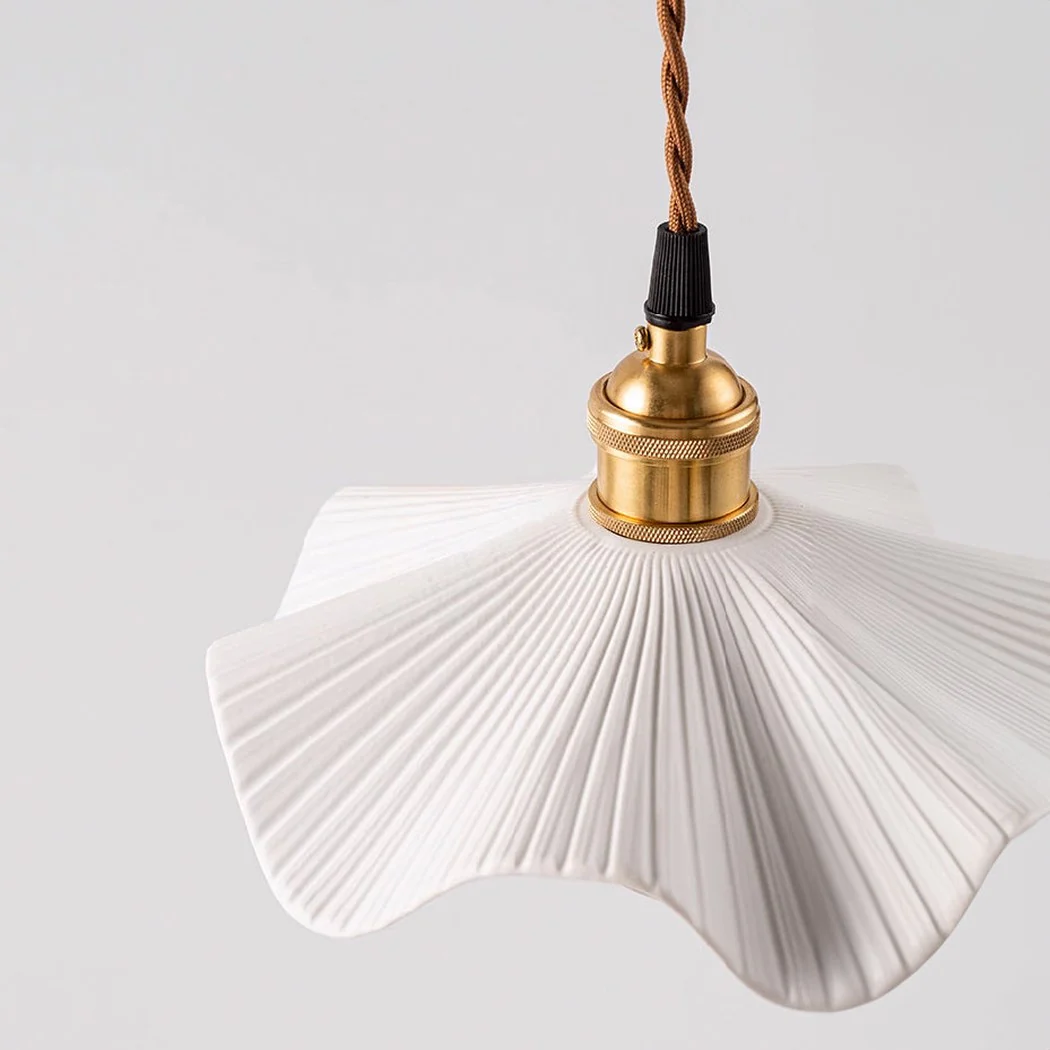 Anna Fluted Shade Brass Fitting Pendant Light - Image 12