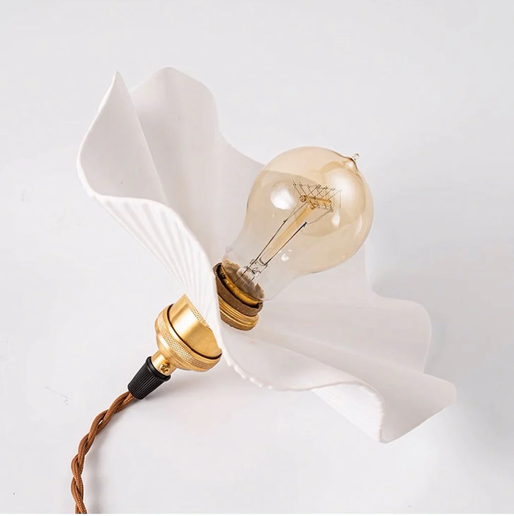 Anna Fluted Shade Brass Fitting Pendant Light - Image 13