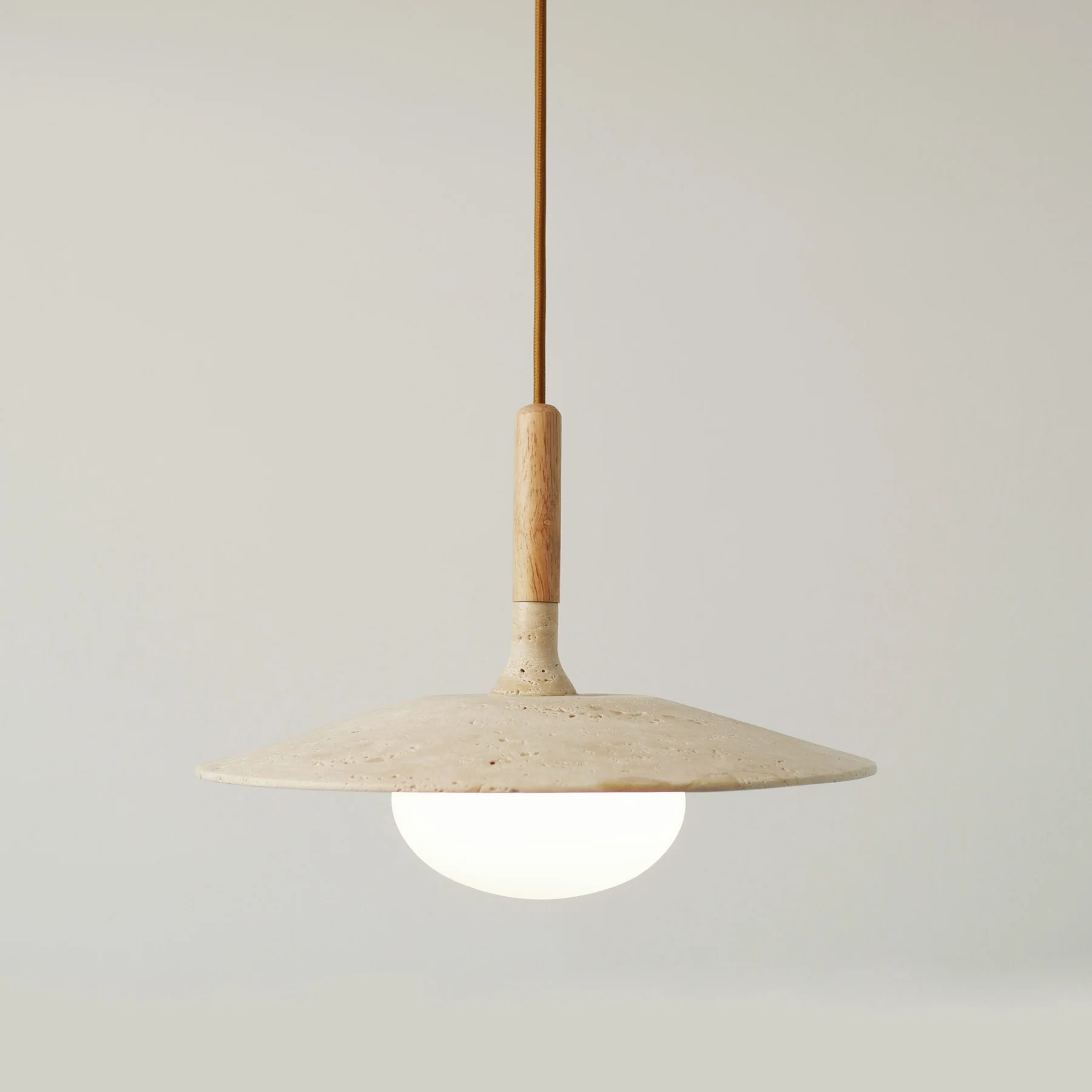 Annadel Sonoma Wood And Stone Japandi Pendant Lights