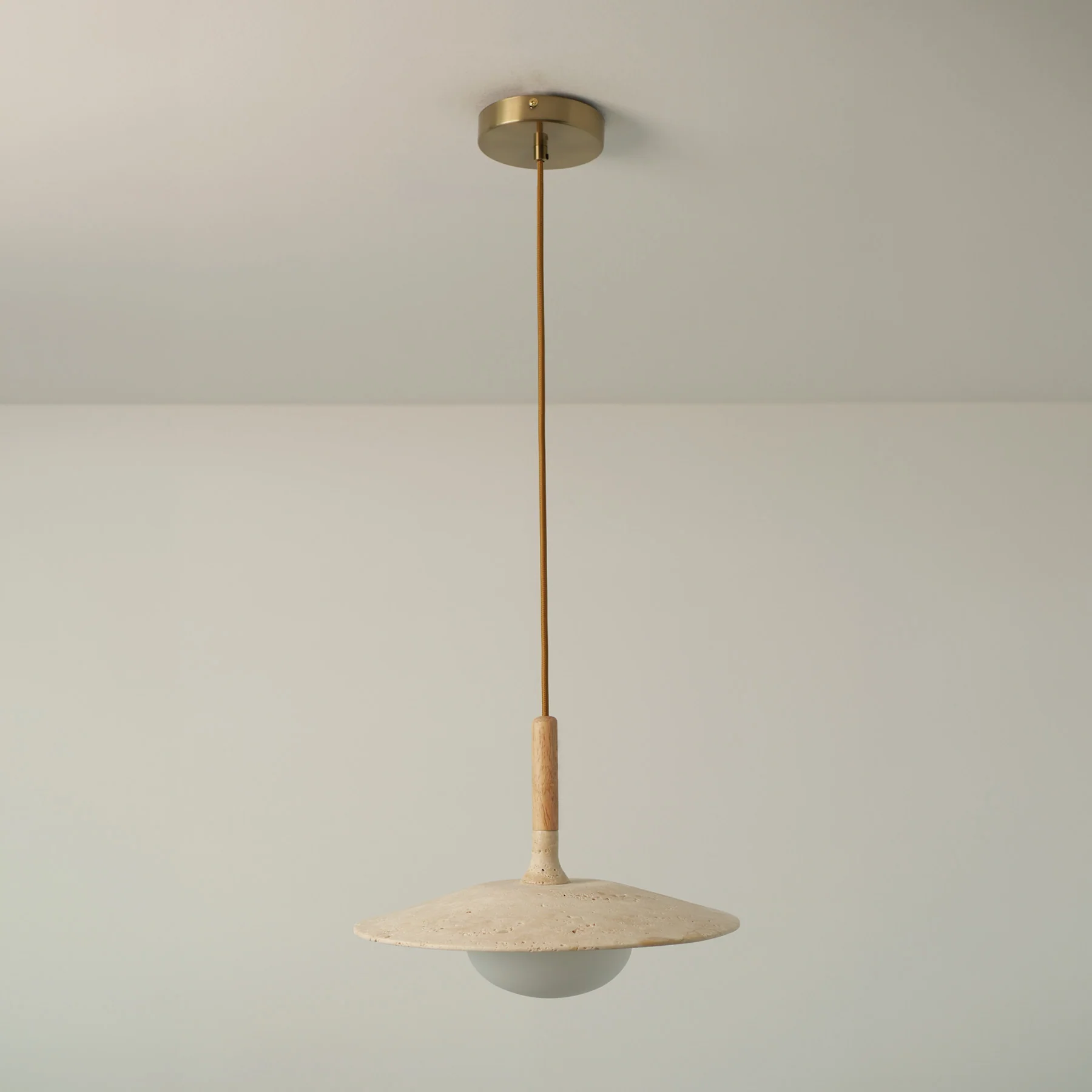 Annadel Sonoma Wood And Stone Japandi Pendant Lights - Image 15