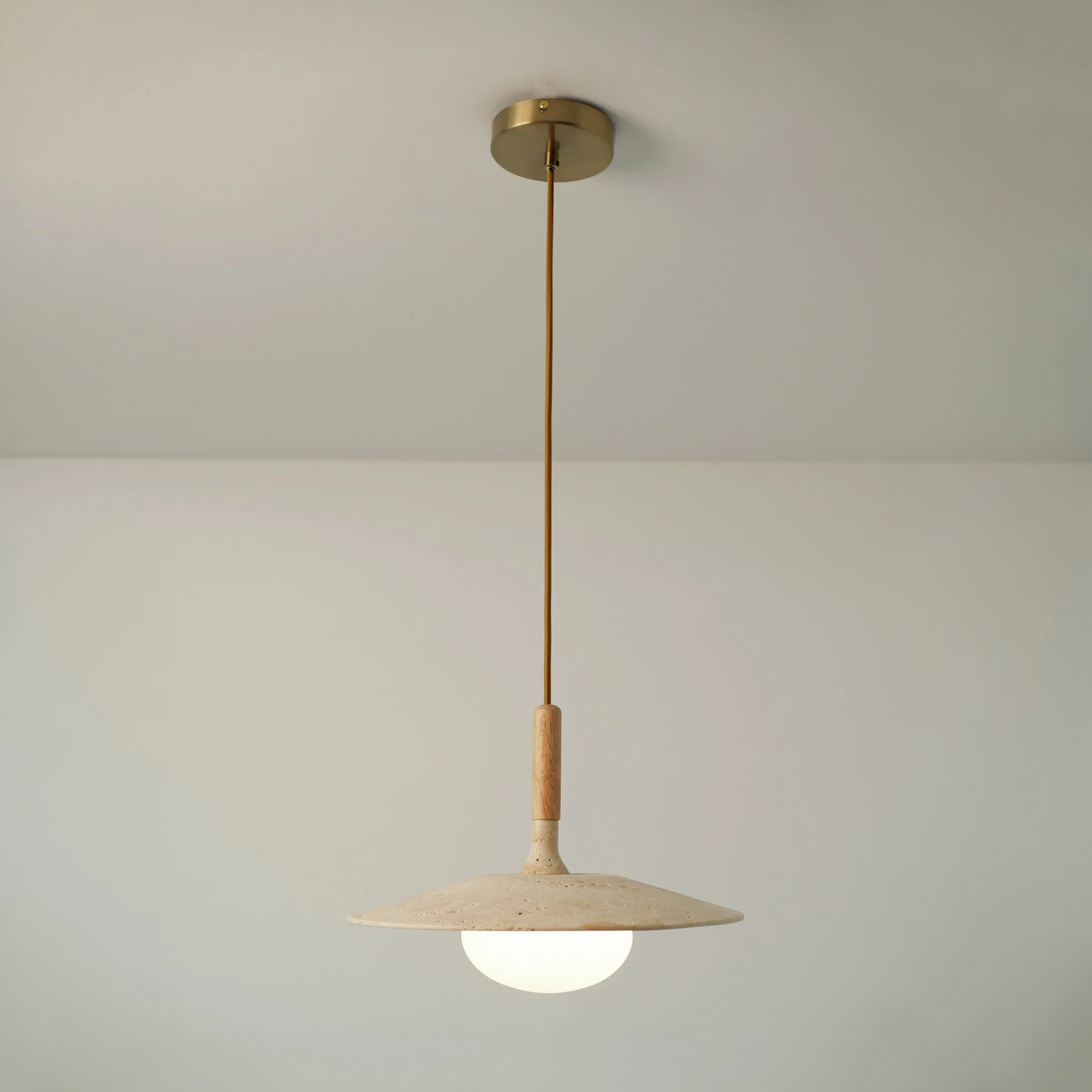 Annadel Sonoma Wood And Stone Japandi Pendant Lights - Image 16
