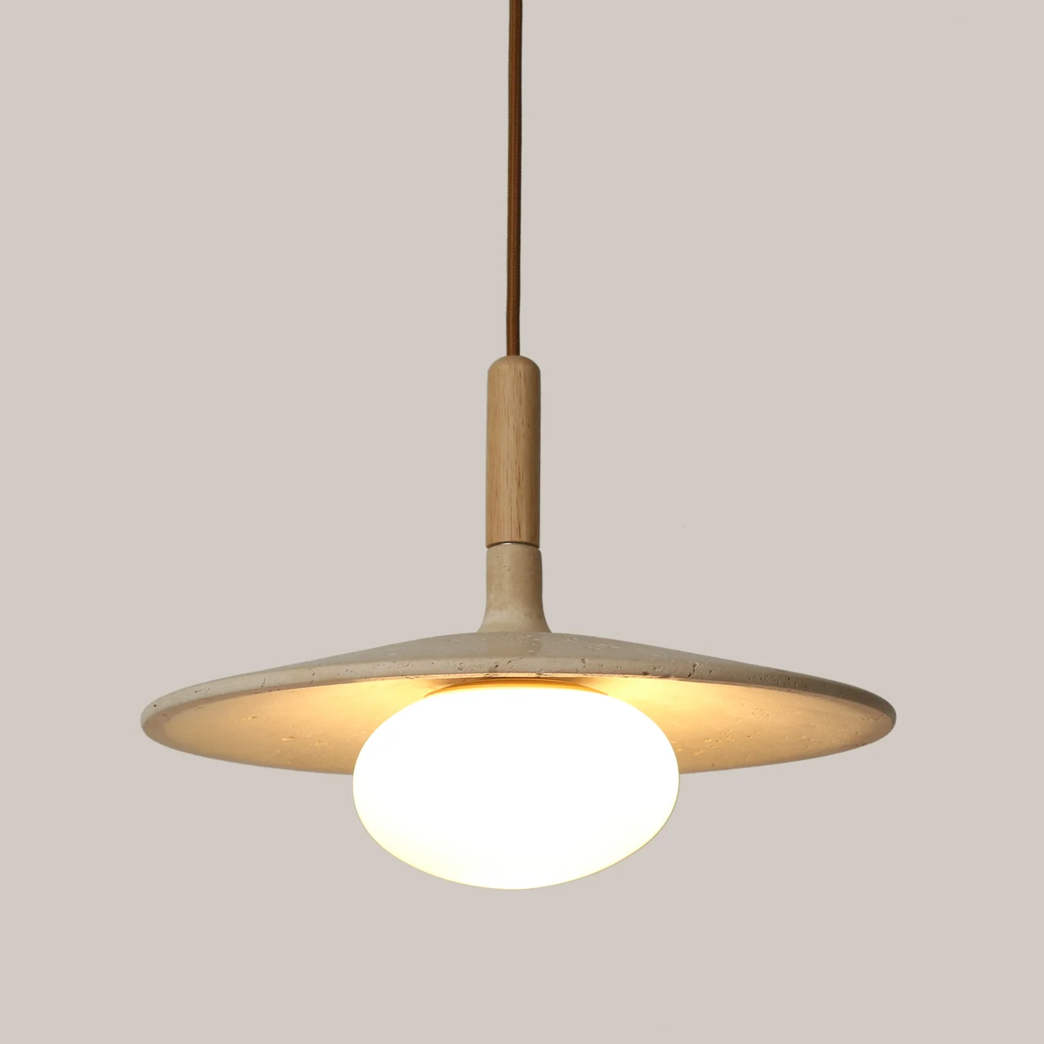 Annadel Sonoma Wood And Stone Japandi Pendant Lights - Image 8