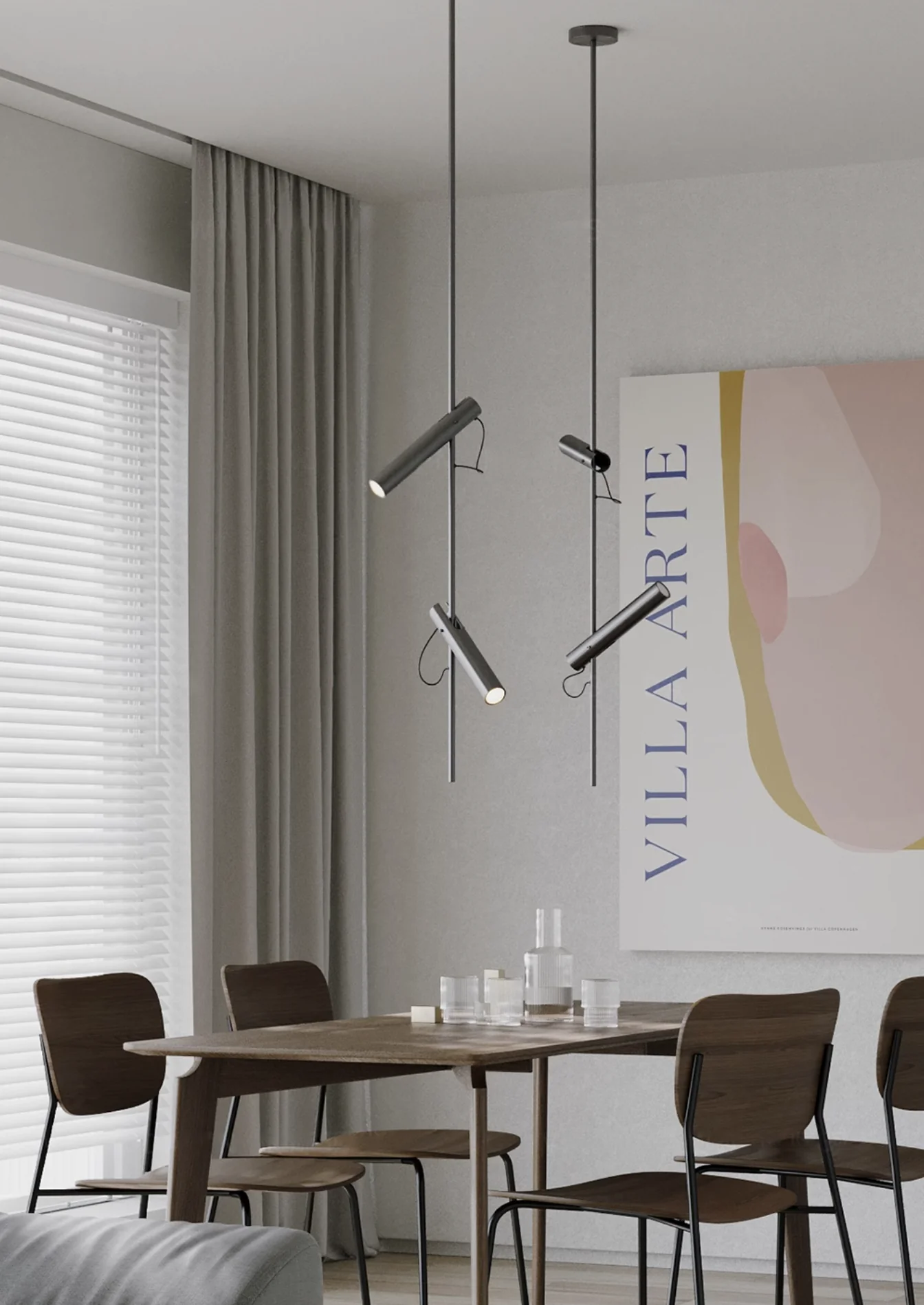 Ansel Minimalist Line Ceiling / Pendant Spot Light - Image 15