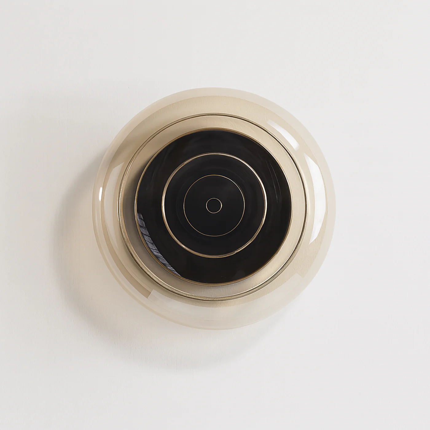 Anthé Circular Dish Glass Wall Light Sconce - Image 3