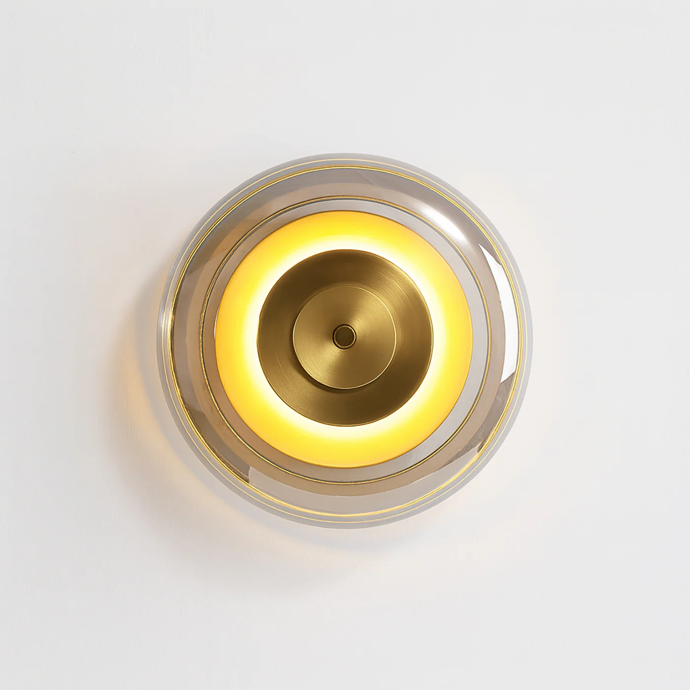 Anthé Circular Dish Glass Wall Light Sconce - Image 6