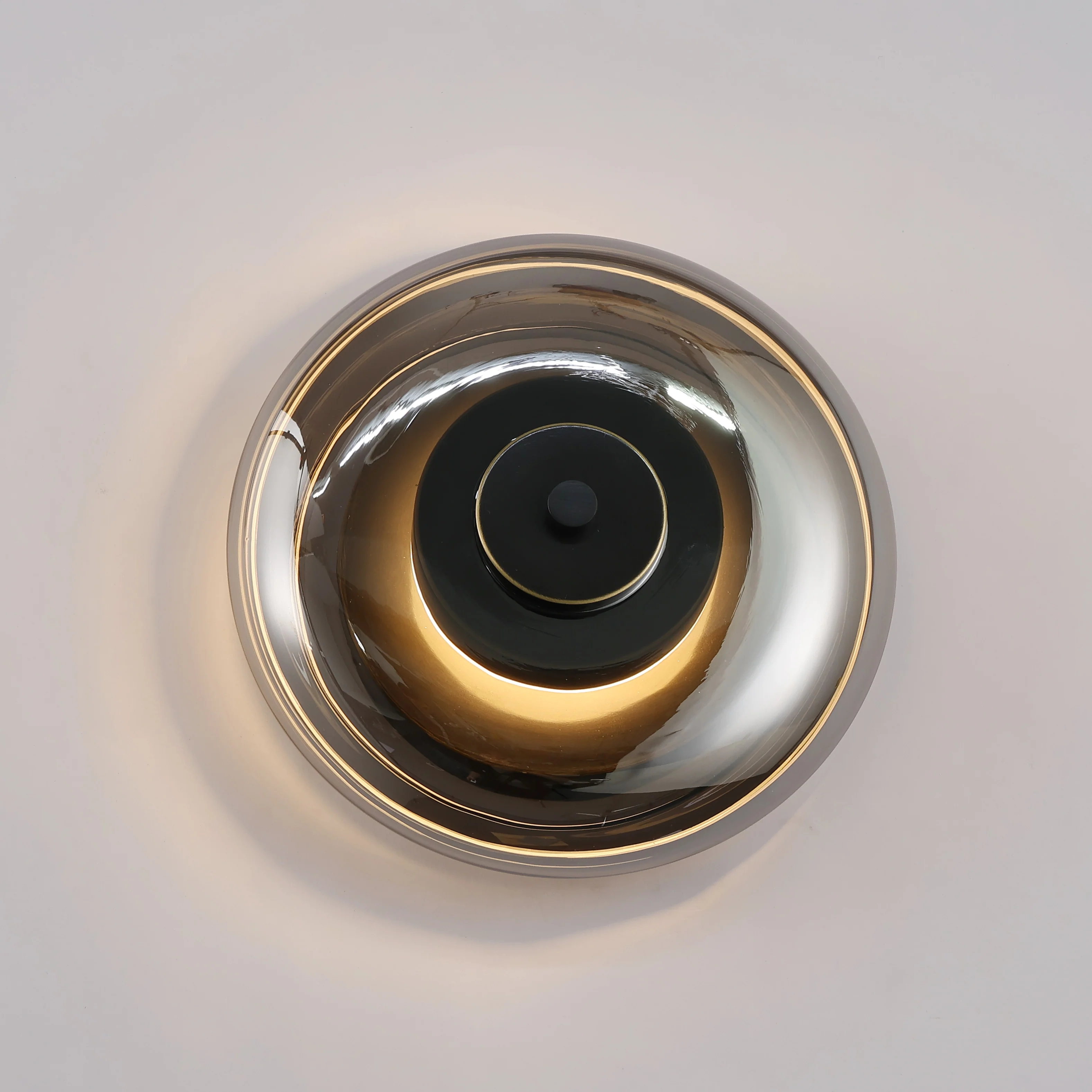 Anthé Circular Dish Glass Wall Light Sconce - Image 7