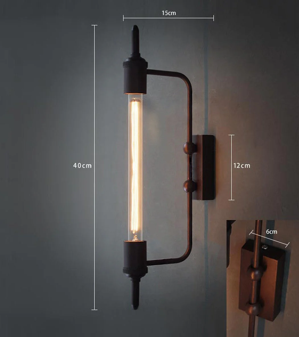 Antique Long Pencil Industrial Wall Light - Image 4