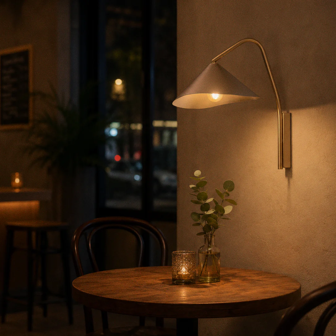 Arne Industrial minimalist brushed aluminium wall light - Image 7