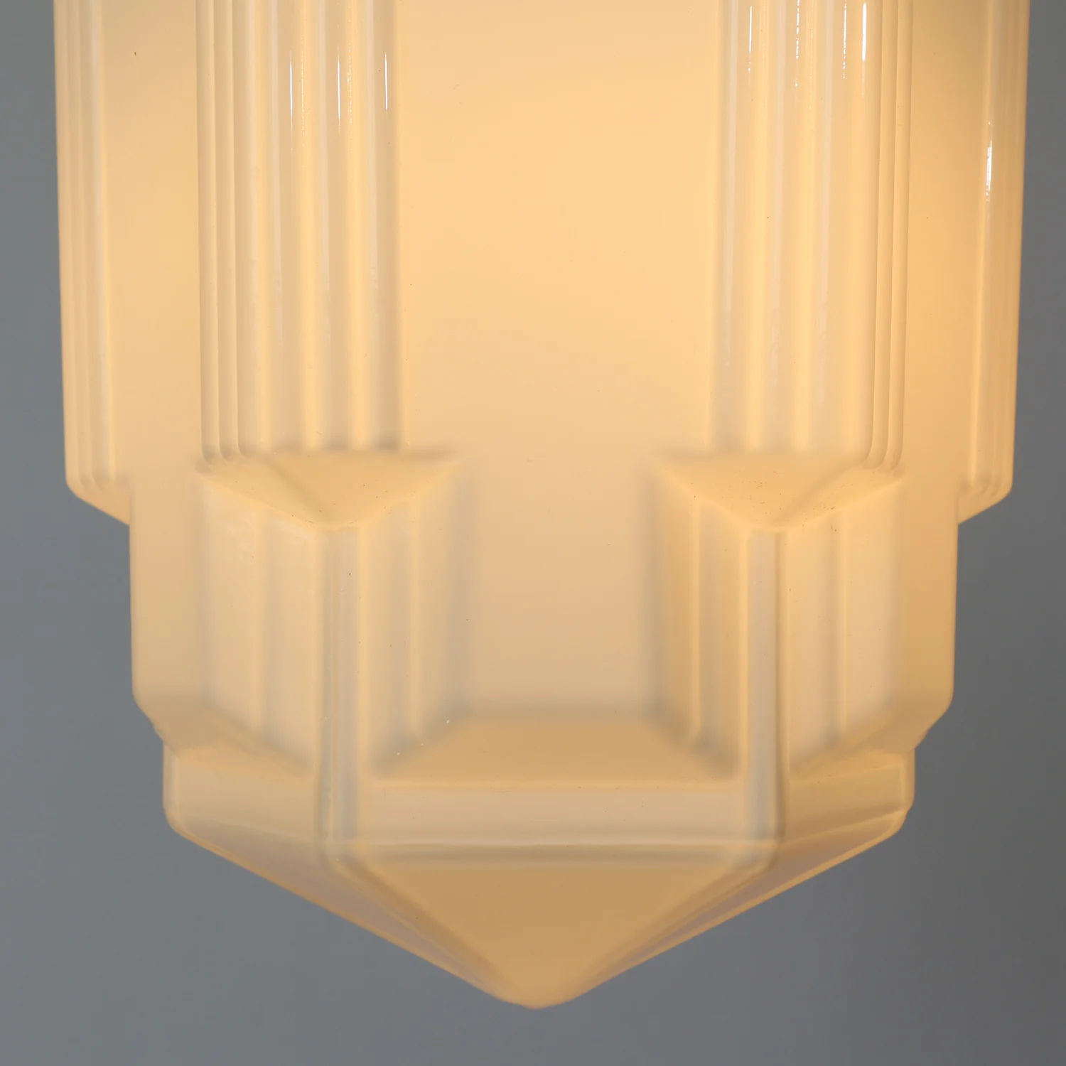 Art Deco A Milk Glass Fixed Ceiling Light - Image 3