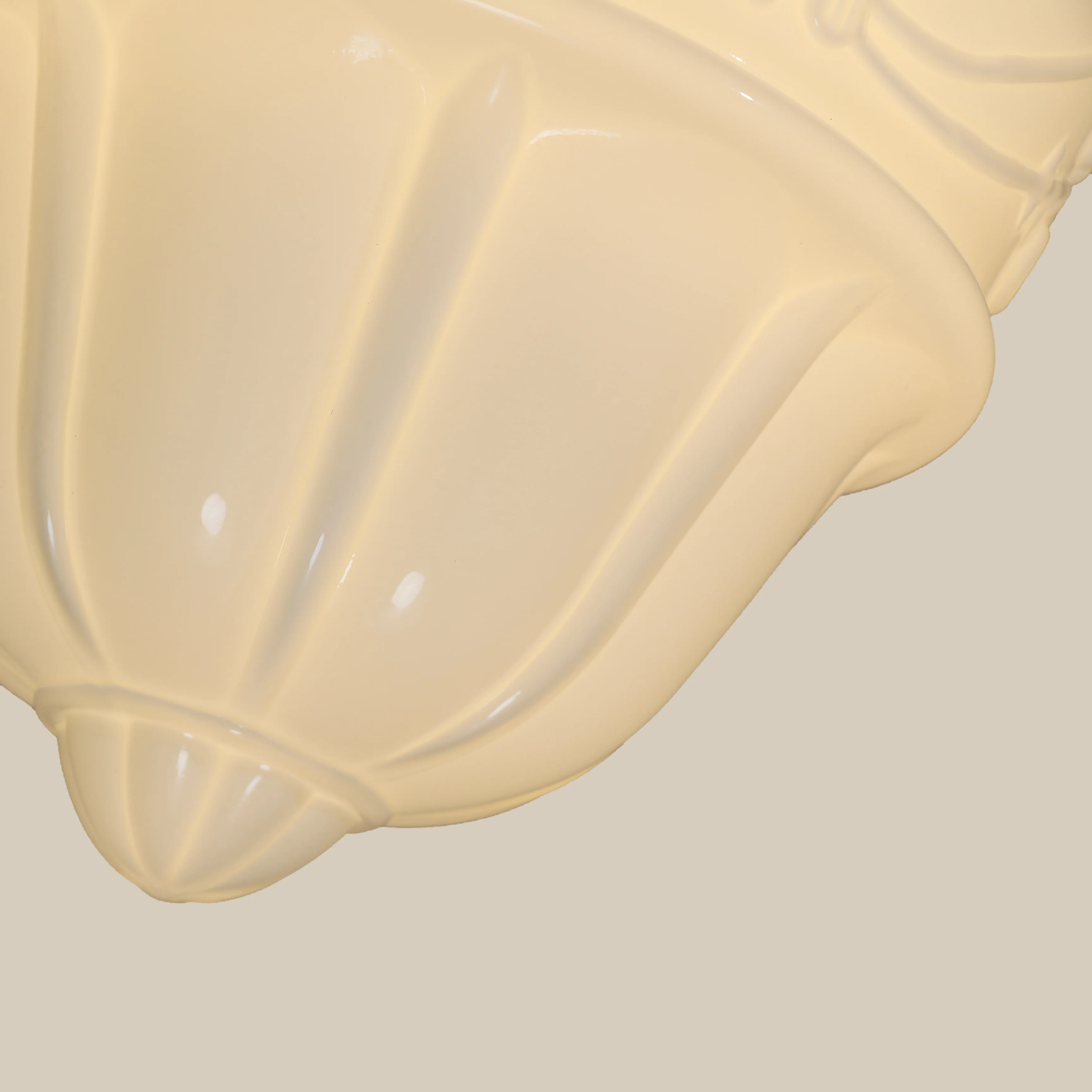 Art Deco B Milk Glass Fixed Ceiling Light - Image 7