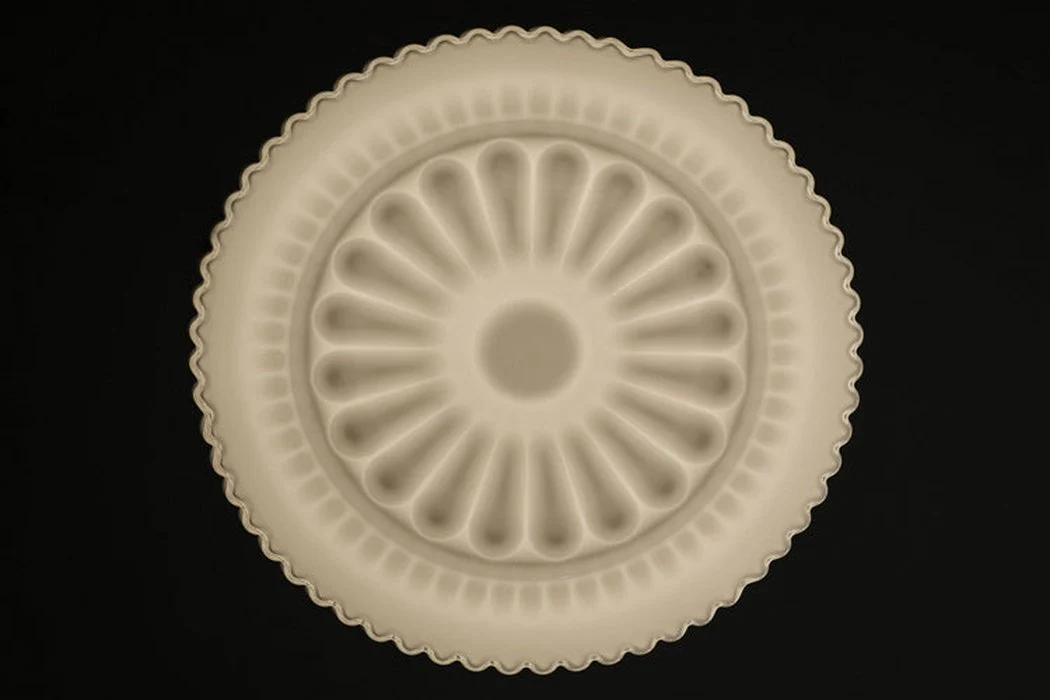 Greta fluted frosted glass mid century modern pendant light - Image 10