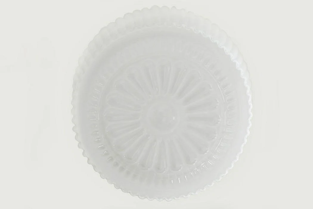 Greta fluted frosted glass mid century modern pendant light - Image 3