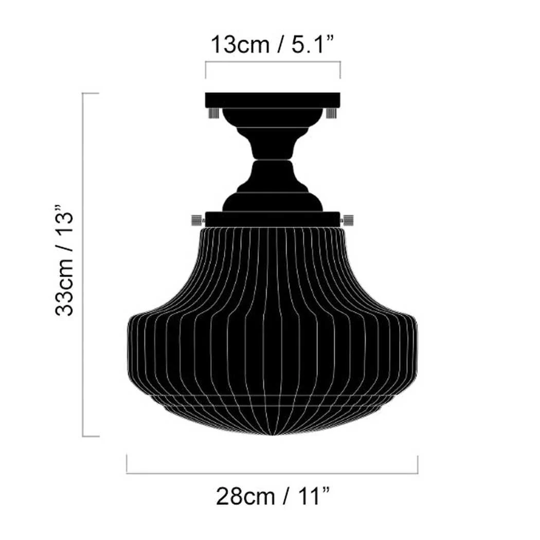 Art Deco Margot Milk Glass Fixed Ceiling Light - Image 14