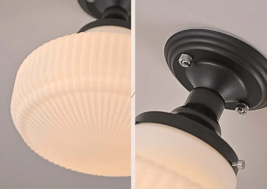 Art Deco Margot Milk Glass Fixed Ceiling Light - Image 8