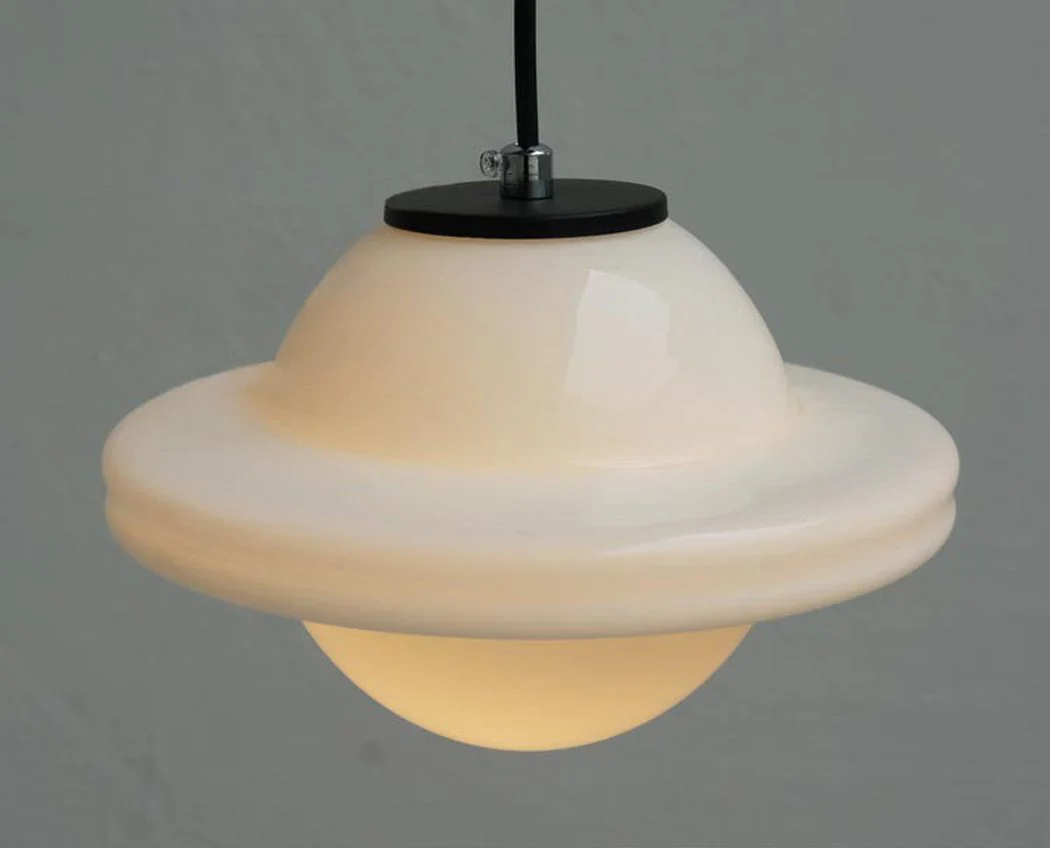 Art Deco Milk Glass Pendant Light - Image 13