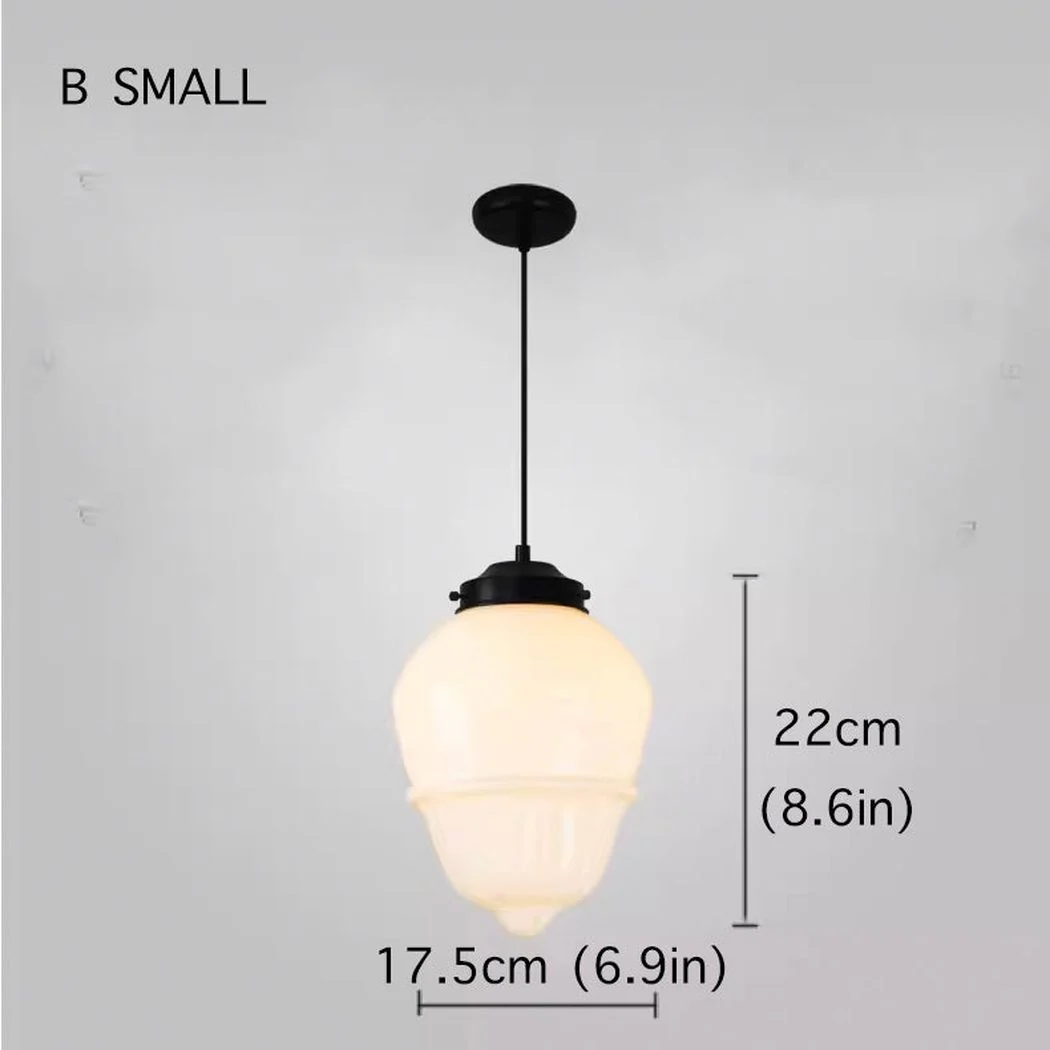 Art Deco Milk Glass Pendant Light - Image 20
