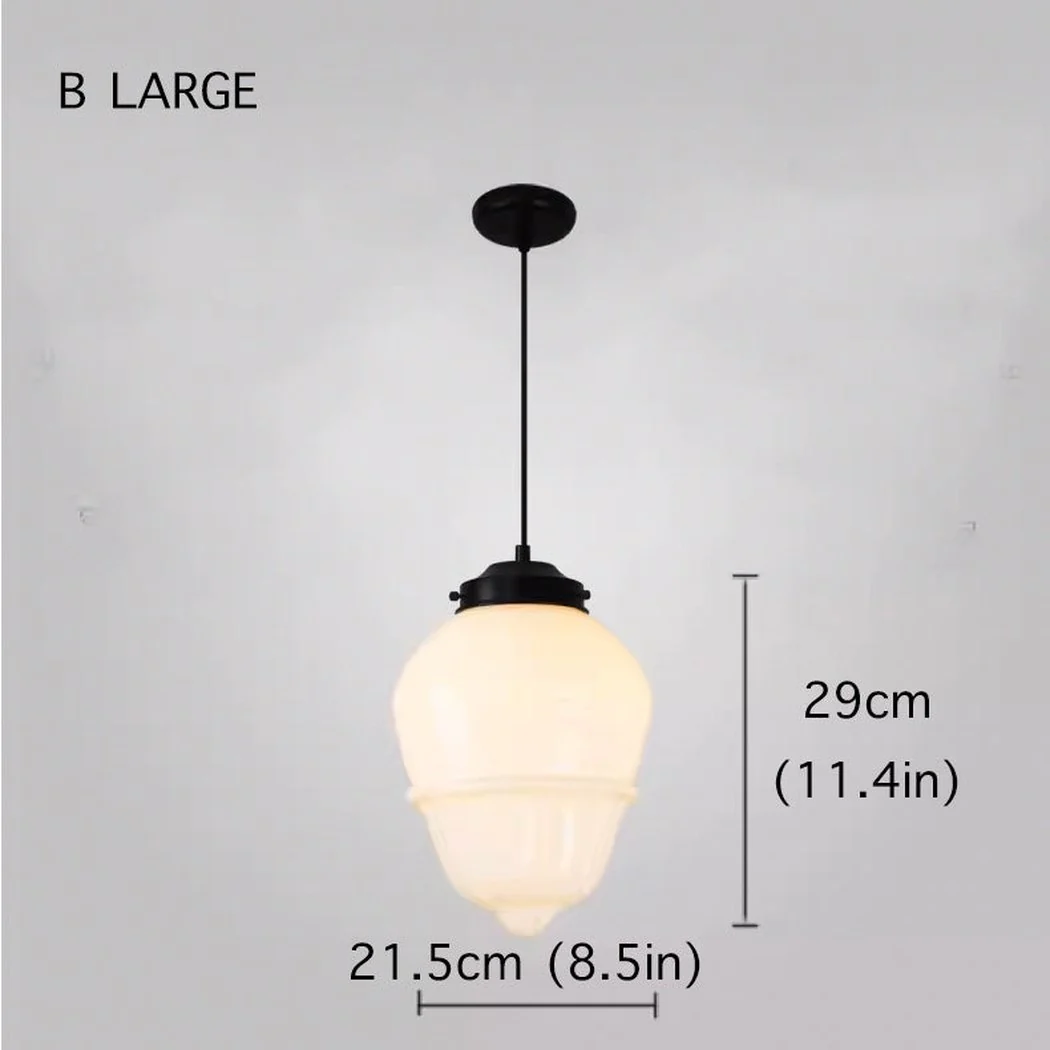 Art Deco Milk Glass Pendant Light - Image 21