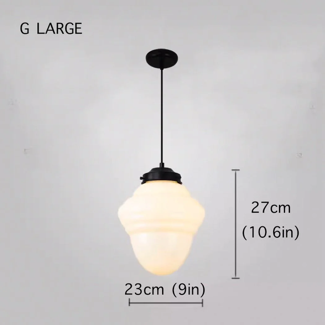 Art Deco Milk Glass Pendant Light - Image 24