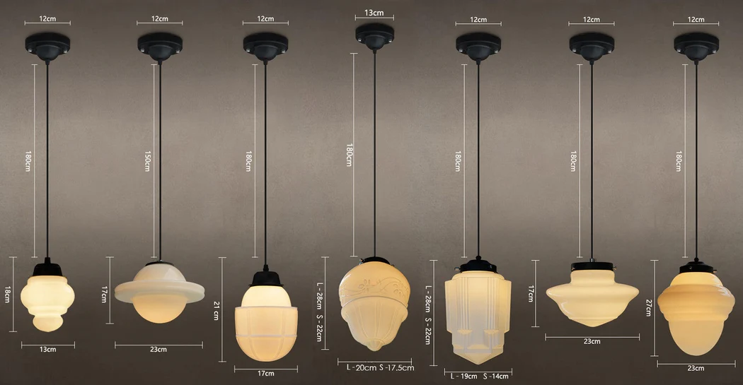 Art Deco Milk Glass Pendant Light - Image 4