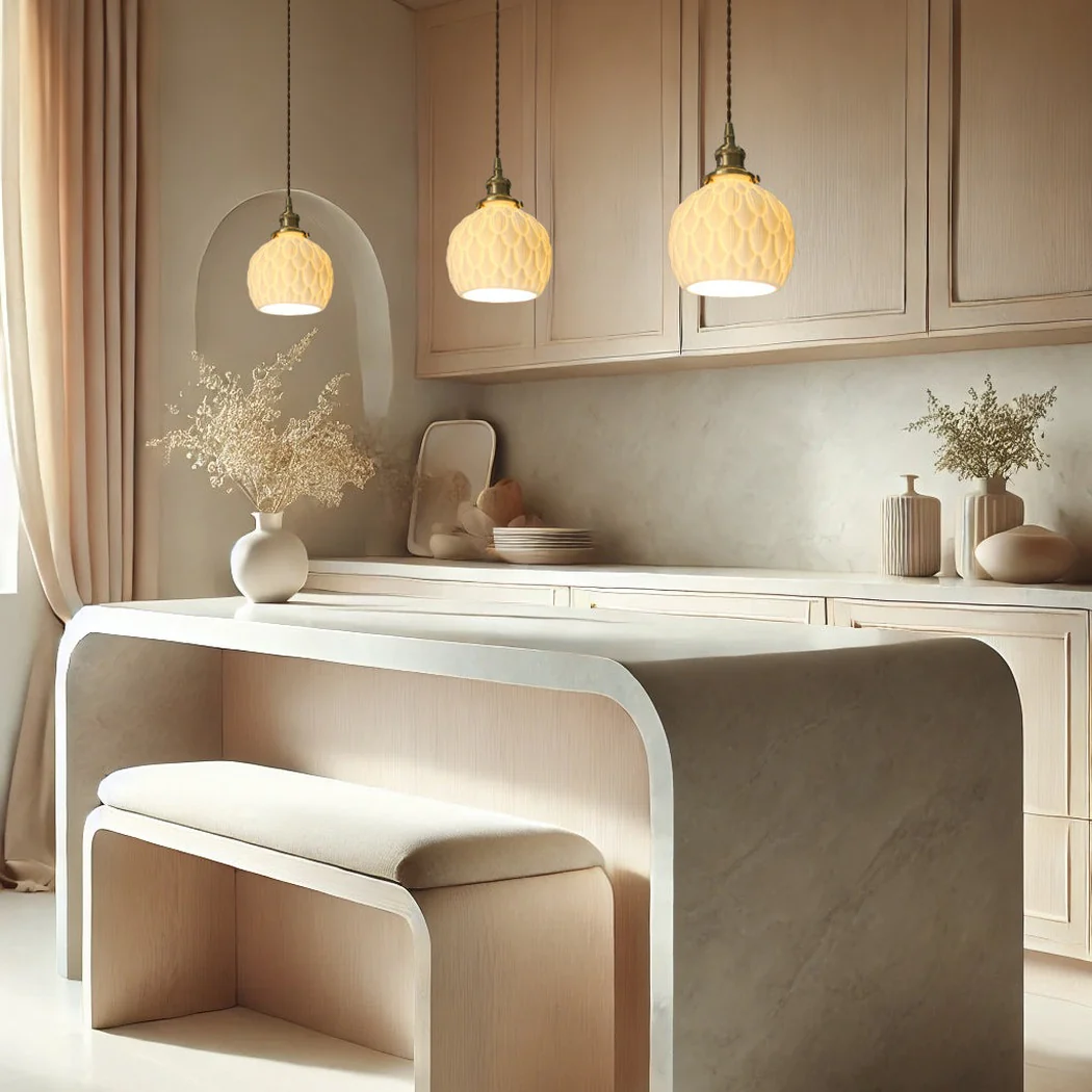 Artichoke Ceramic Porcelain Shade Pendant Light - Image 3