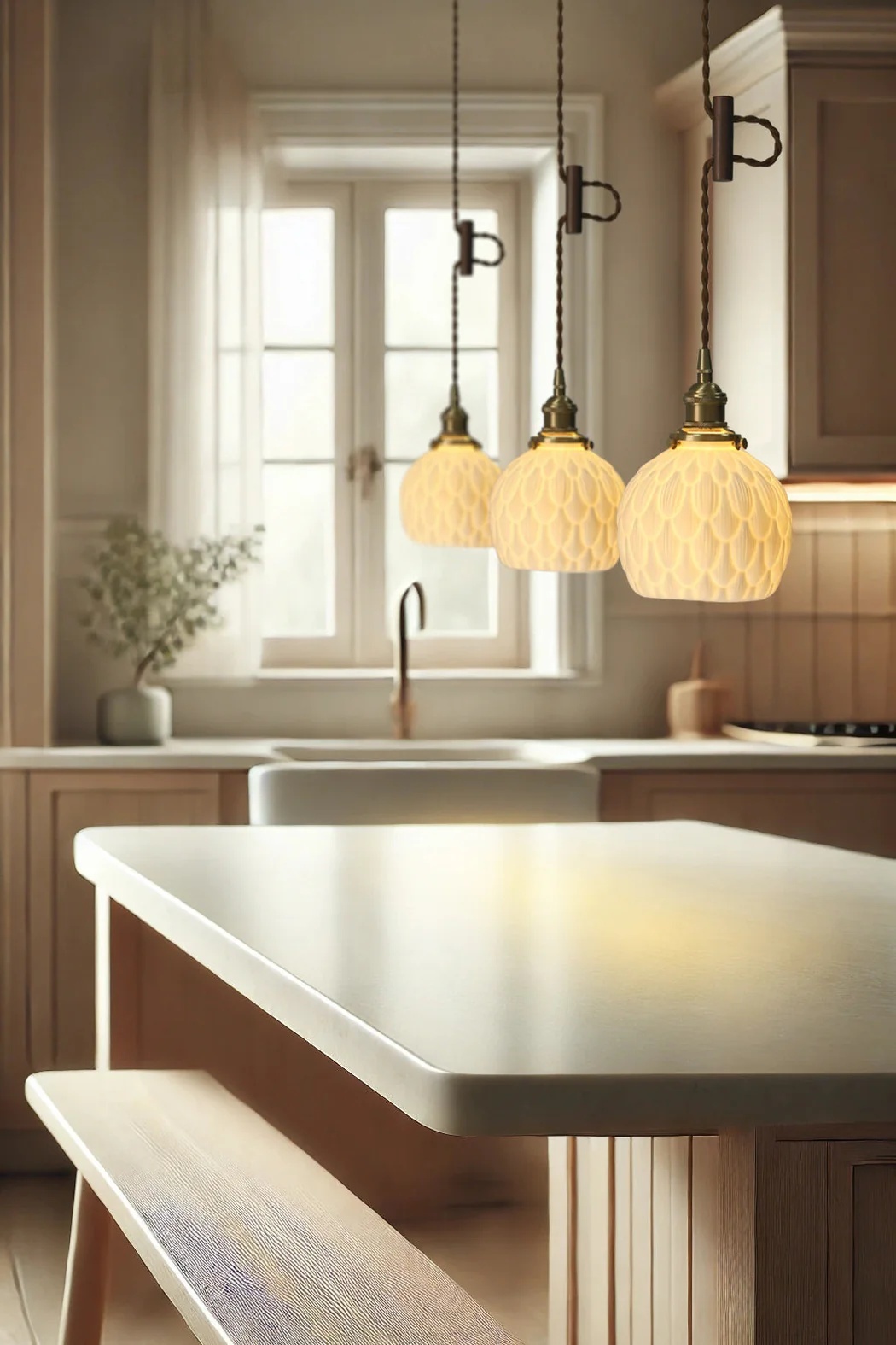Artichoke Ceramic Porcelain Shade Pendant Light - Image 5