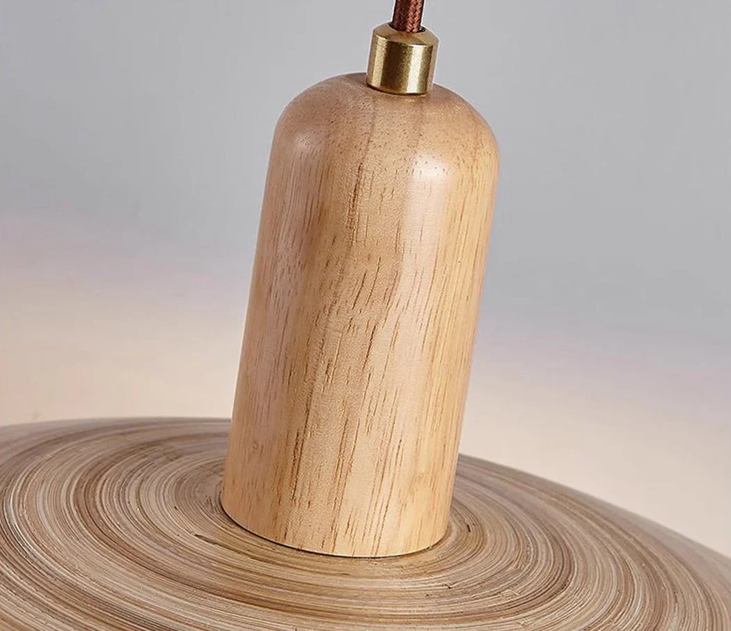 Ashwood Wooded Scandi Japandi Pendant Light - Image 10