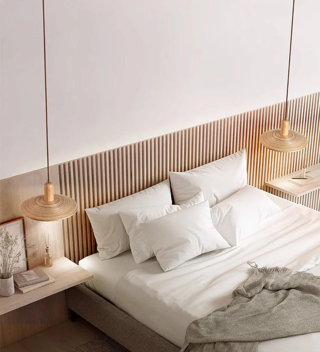 Ashwood Wooded Scandi Japandi Pendant Light - Image 11